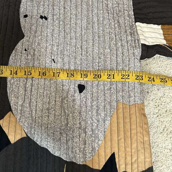 VTG Icinoo 100% Silk Jacket Women Size Medium Art Abstract Brown Gray Black 90s - Picture 6 of 8